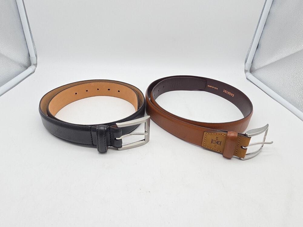 Two Allen Edmonds Dress Belts Size 34